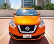 Orange Nissan Kicks 2018 for rent in Dubai 1